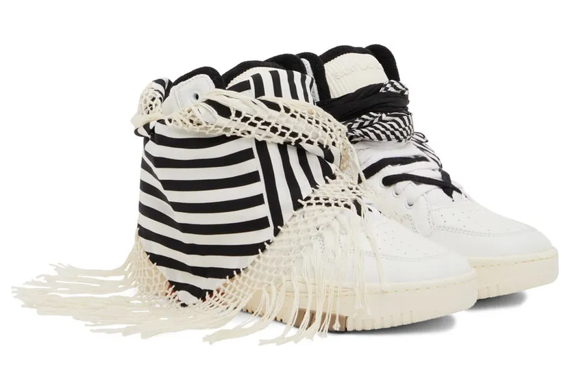 Saint Laurent White Smith High-Top Sneakers (68609304GAB) (4)