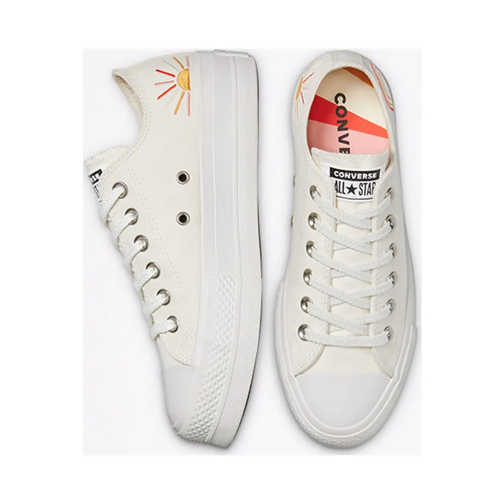 Converse Summer Spirit Platform Chuck Taylor All Star Low Top Egret/multi/vintage White (571924C)