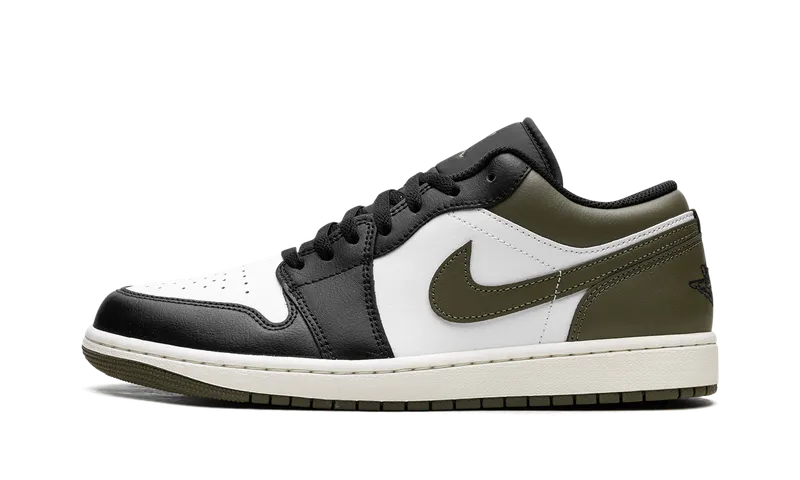 Air Jordan 1 Low “Black Toe Medium Olive” (553558-092)