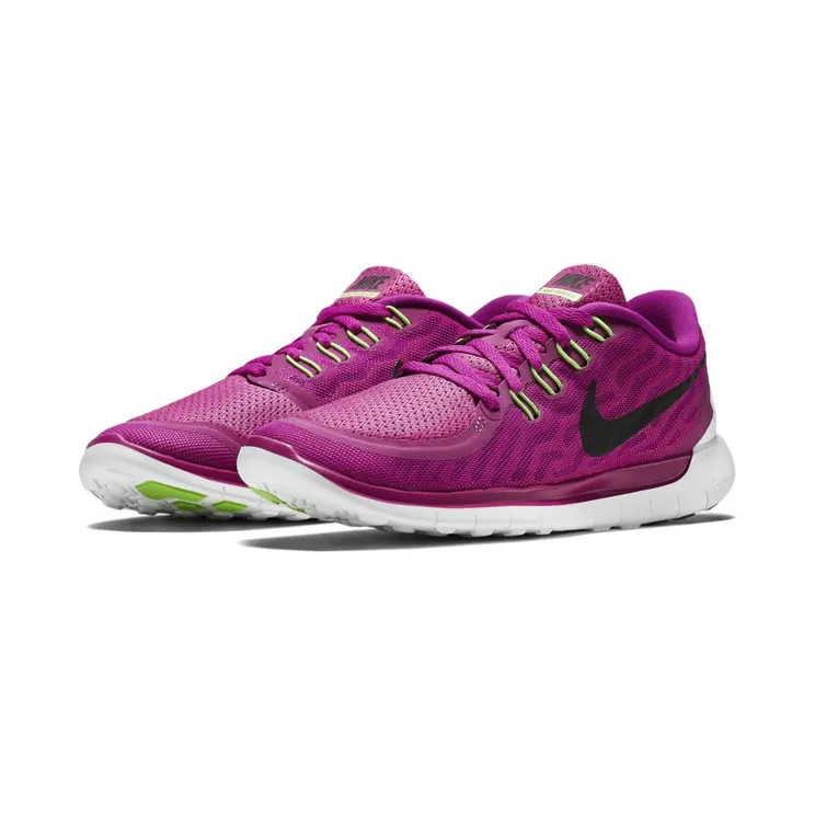 Nike Free 5.0 Fuchsia Flash Black-Pink Pow-Hot Lava (W) (724383-501)