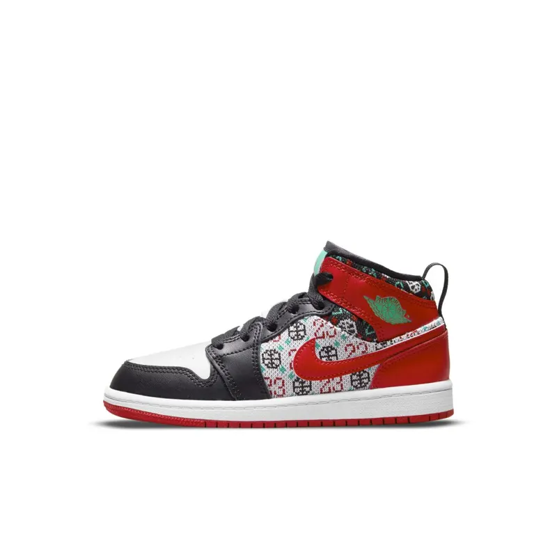 Jordan Air Jordan 1 Mid “Black/Fire Red/White/Malachite” (DM1210-150)
