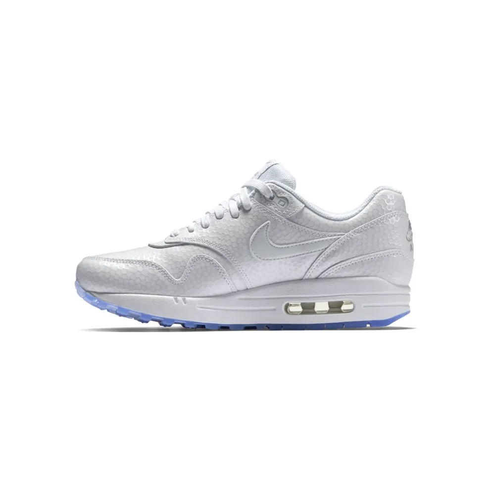 Nike Air Max 1 White Metallic Silver Ice (W) White/White-Metallic Silver (454746-106)