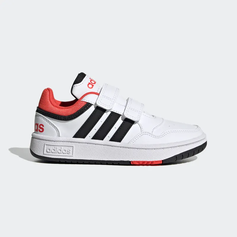 Adidas Hoops Lifestyle Basketball Hook-and-Loop Cloud White / Core Black / Bright Red (H03863)