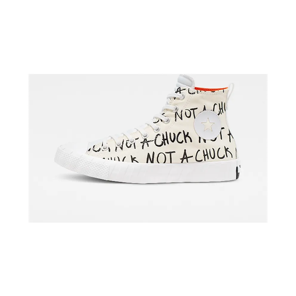 Converse Chuck Taylor All-Star 70s Hi Unt1tl3d “Not a Chuck” White Egret/White-Bold Mandarin (166503C)