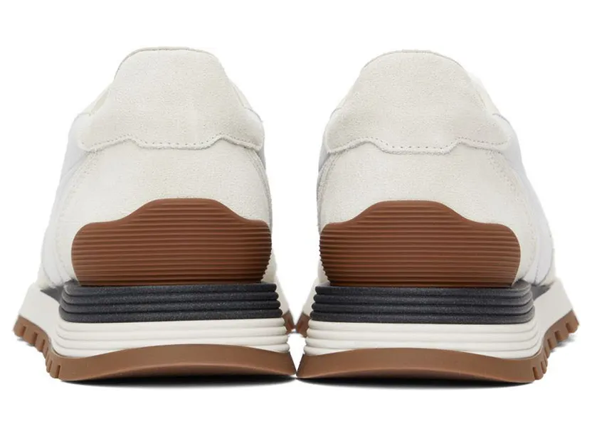 Brunello Cucinelli Off-White Suede Sneakers (MZSFG1960) (2)