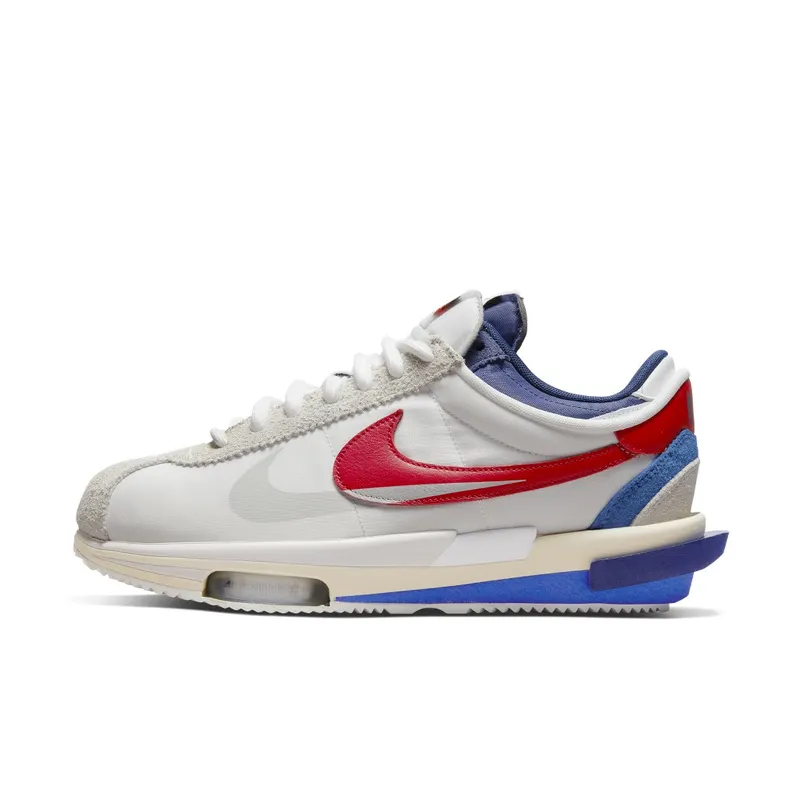 Nike x sacai Zoom Cortez White/Light Cream/University Red (DQ0581-100)