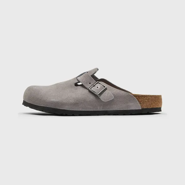 Birkenstock Boston Suede Leather Lavender Sky