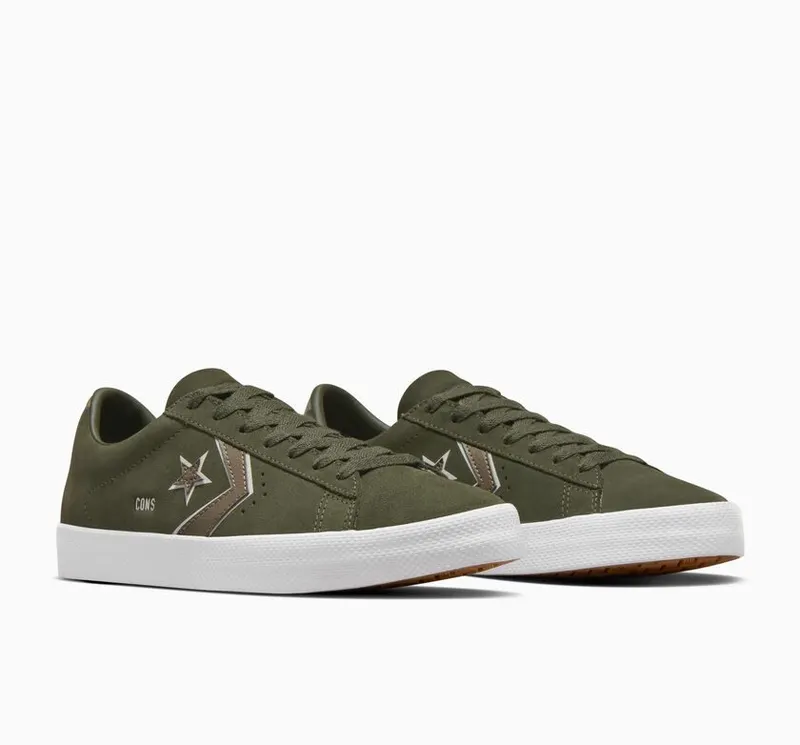 Converse PL Vulc Pro Classic Suede Cave Green/White/mud Mask – “Green” (A06653C)