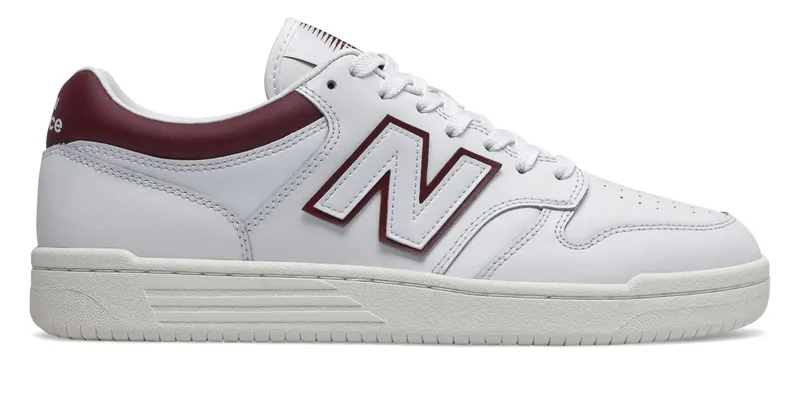 New Balance BB480 LDB White / Burgundy (BB480LDB)