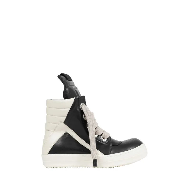 Rick Owens Jumbo Lace Geobasket High Black Milk (RU02F4898-LCOW2-911)
