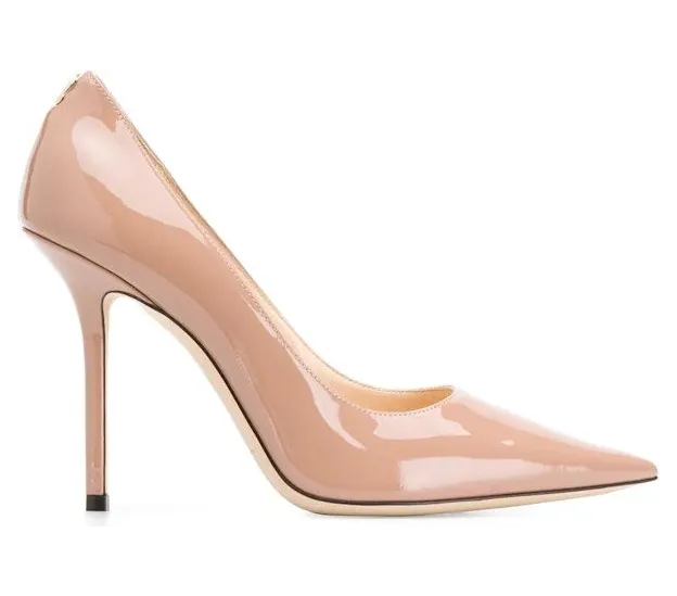 Jimmy Choo Love 100mm Pump Ballet-Pink Patent Leather (LOVE100PWJ#PINK)