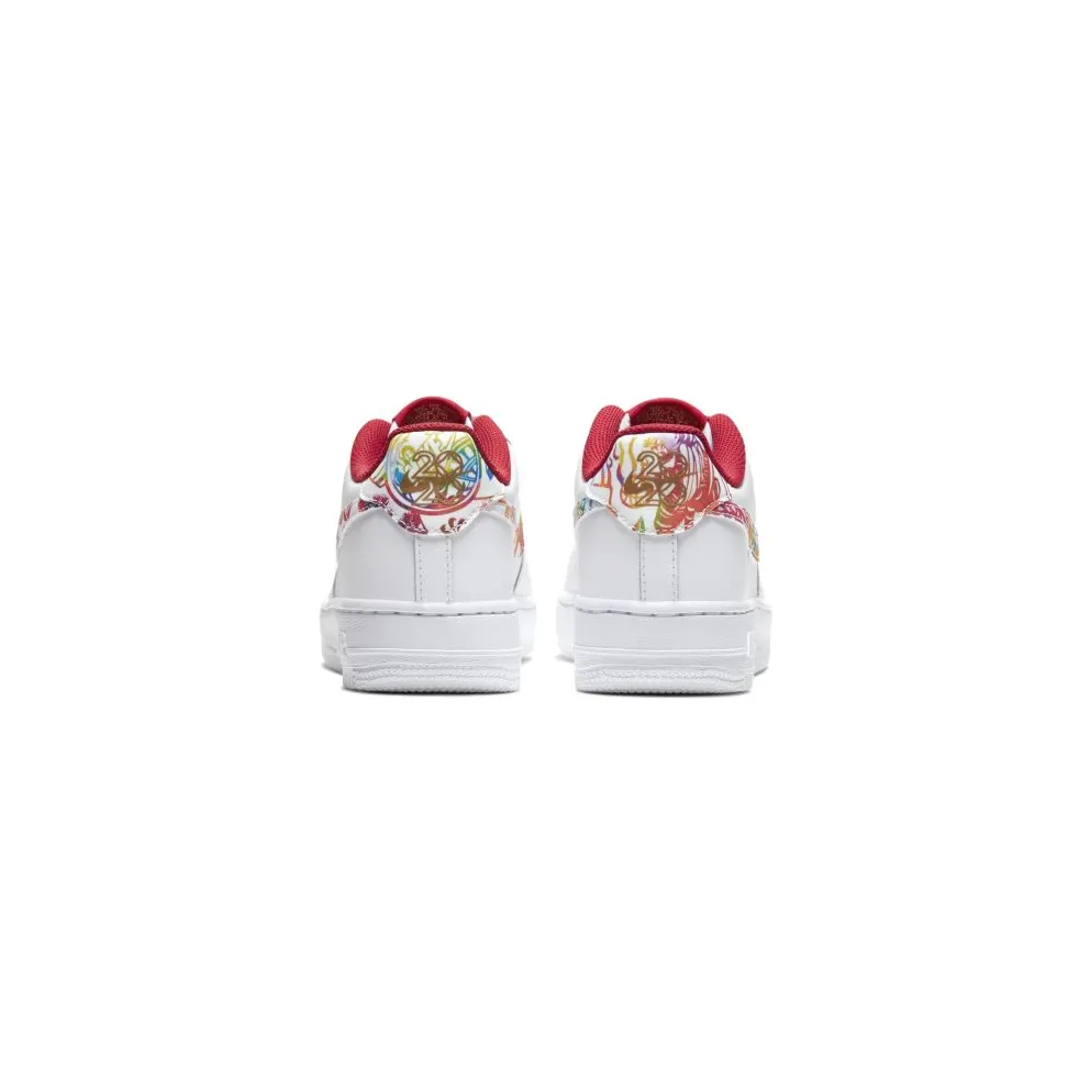 Nike Air Force 1 Chinese New Year 2020 (GS) White/White-Metallic Gold-Multi-Color (CU2980-191)