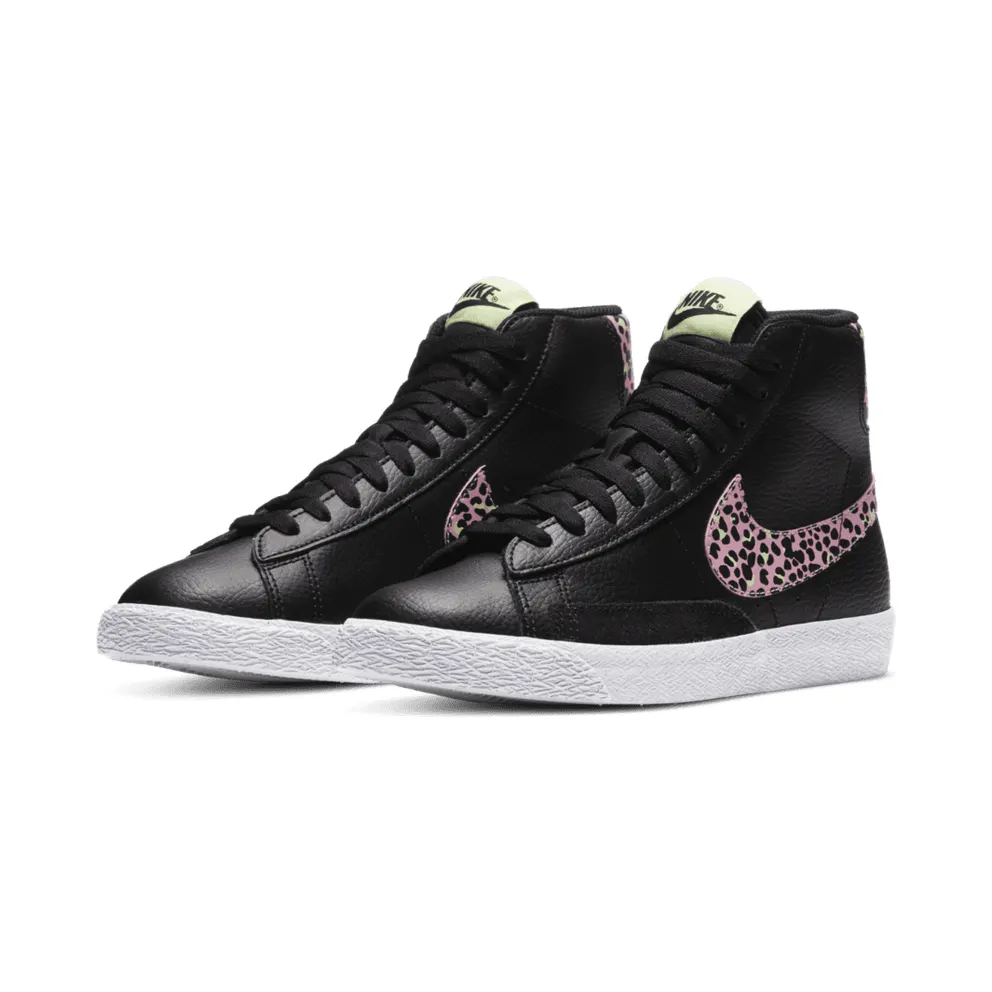 Nike Blazer Mid Black Pink Cheetah (GS) Black/Barely Volt-White-Pink Rise (DA4674-001)