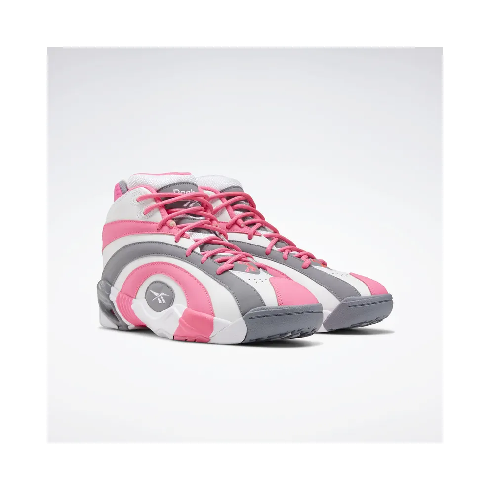 Reebok Shaqnosis Solar Pink White/Solar Pink-Skull Grey (Other Brands Reebok)