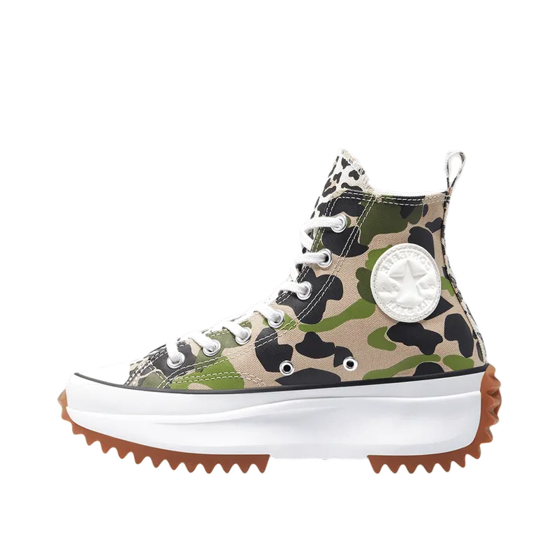 Converse Archive Print Run Star Hike High Top Candied Ginger/piquant Green “Camo” (170913C)