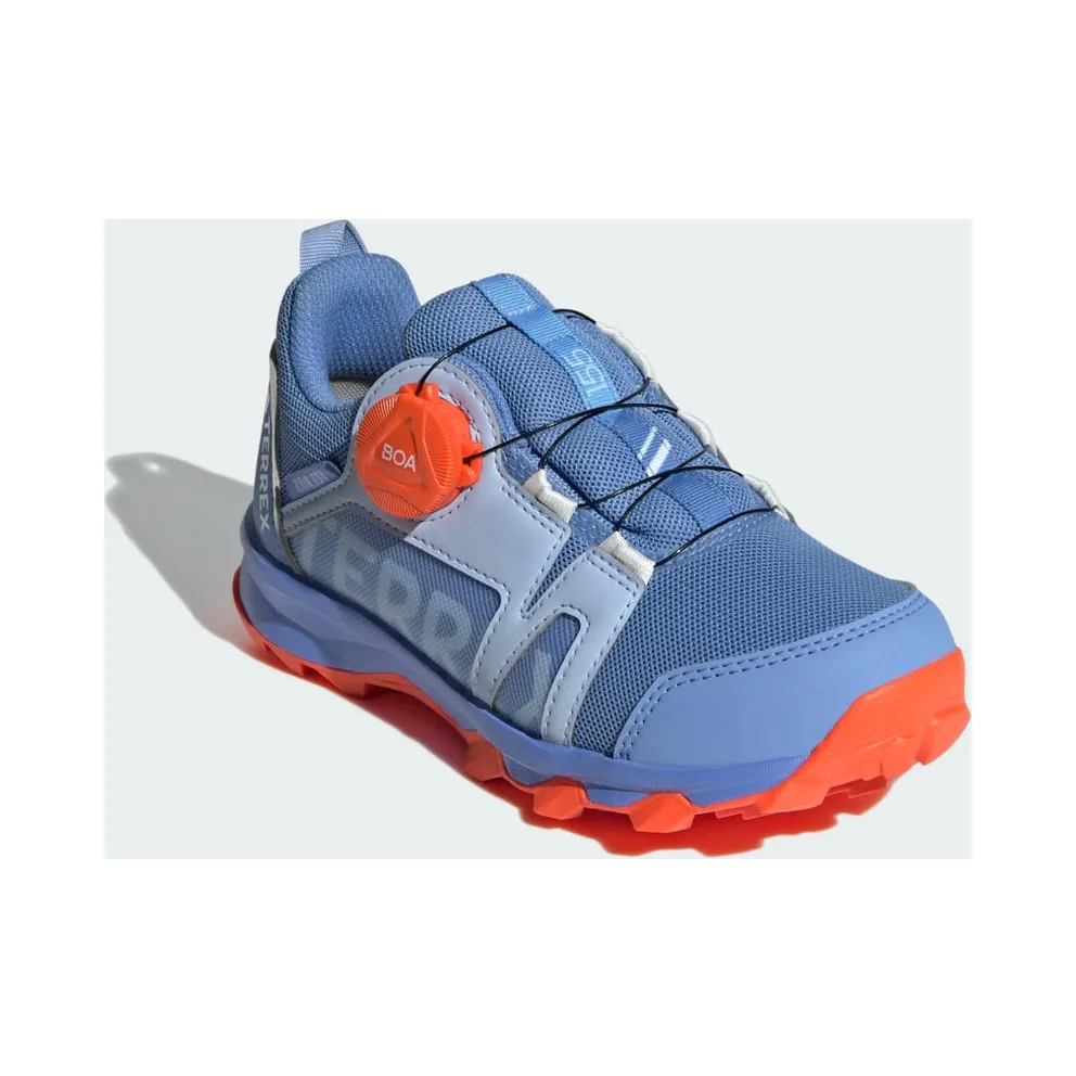 adidas Terrex Agravic BOA RAIN.RDY Trail Running Blue Dawn / Cloud White / Impact Orange (HQ3498)