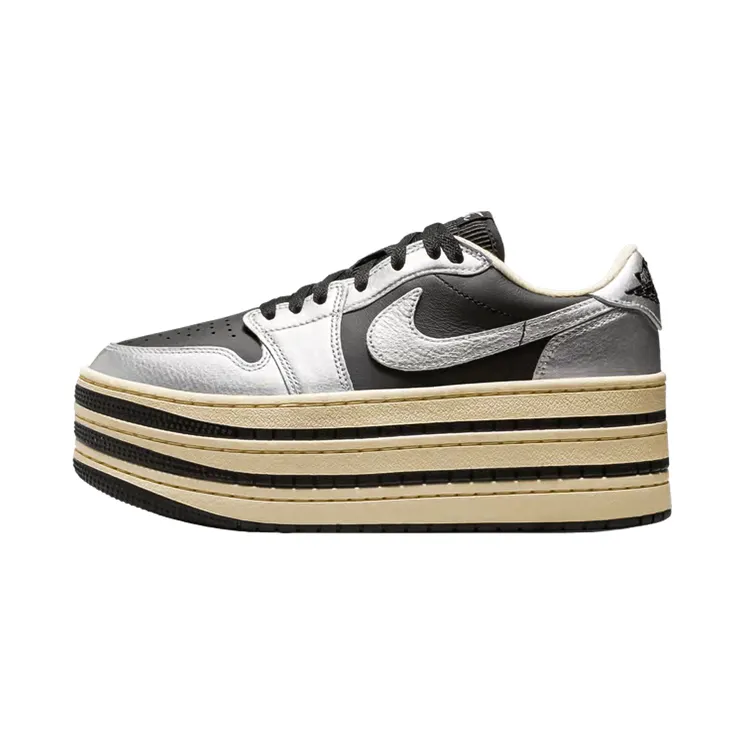 Air Jordan 1 Low Triple Stack “Metallic Silver / Black” (HV8288-001)