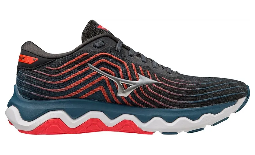 Mizuno Wave Horizon 6 Herren Laufschuhe, schwarz, Größe 42 (J1GC222611)