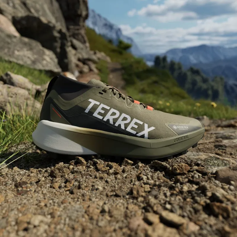 Adidas Terrex Agravic GTX Trail Running Olive Strata / Cloud White / Semi Impact Orange (JP7252)