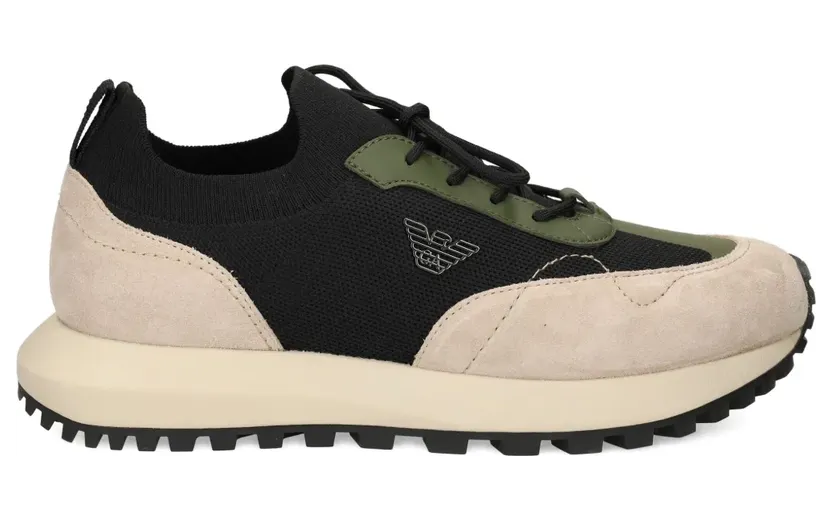 Emporio Armani Sneakers mit Logo-Detail – Schwarz (EM003739AF19724)