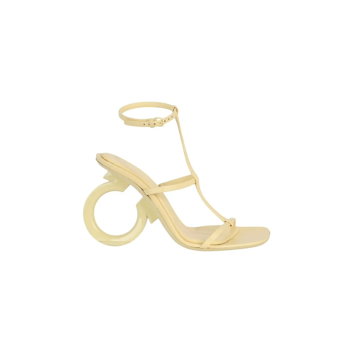 Ferragamo Elina X5 Gancini Logo Heels Light Yellow (01E779-760222)