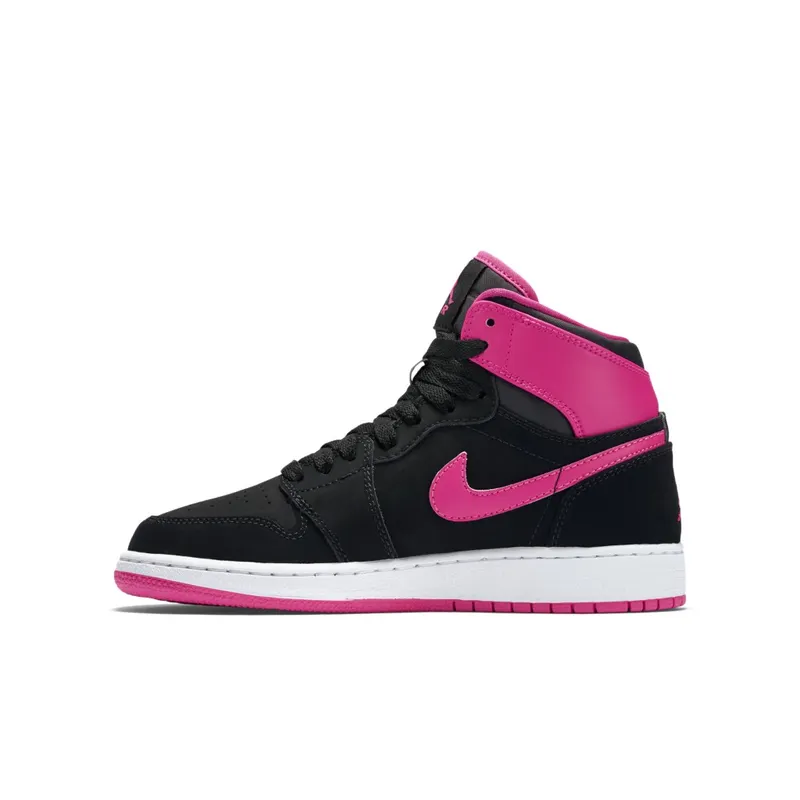 Jordan 1 Retro High Black Vivid Pink (GS) Black/Vivid Pink-White (332148-008)