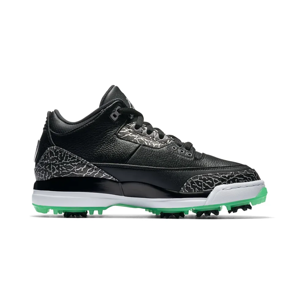 Jordan 3 Retro Golf Black Green Glow Black/Black-Green Glow (AJ3783-001)