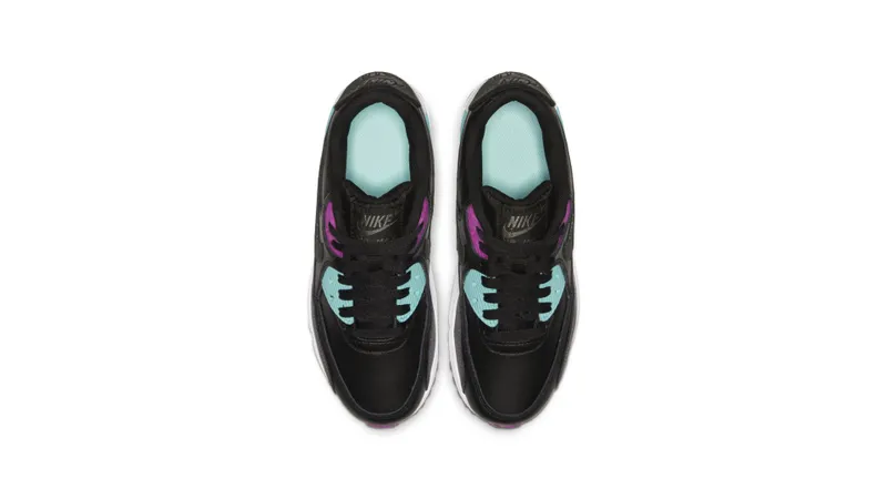 Nike Air Max 90 LTR Black Metallic Grey (GS) Black/Metallic Grey/Aurora (833412-033)