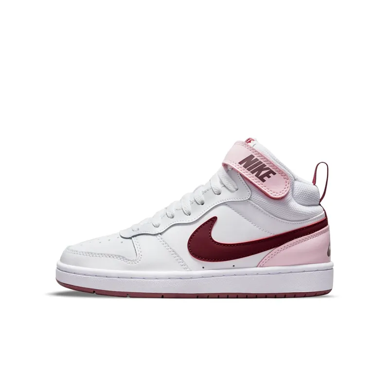 Nike Court Borough Mid 2 White Pink Foam (GS) (CD7782-104)