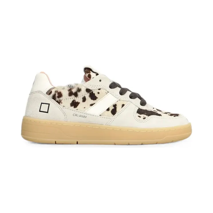 D.A.T.E. Court 2.0 sneakers met dierenprint – Beige (W451C2ANCW)
