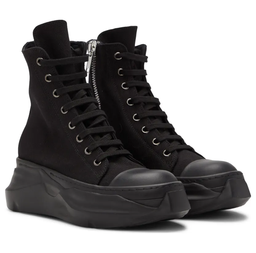 Rick Owens Drkshdw Black Abstract High Sneakers (DS01B7840 DM) (4)