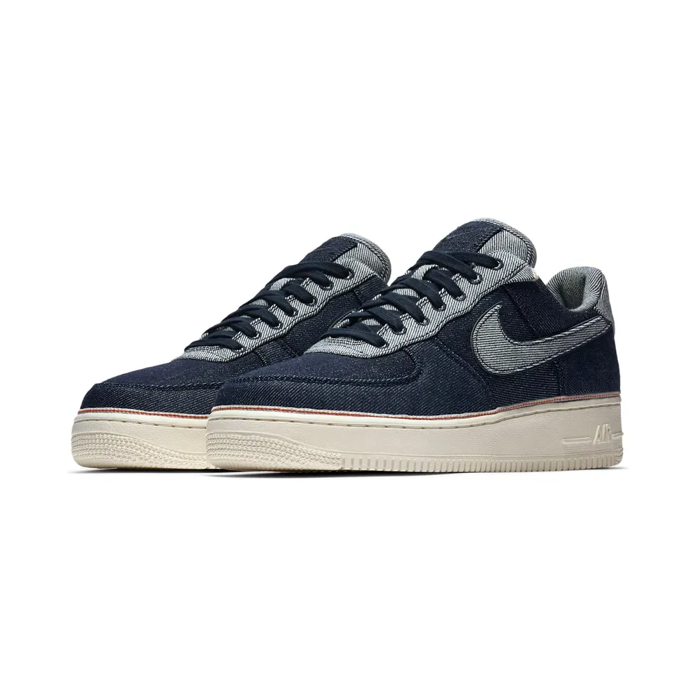 Nike Air Force 1 Low 3×1 Denim Raw Indigo Raw Indigo/Raw Indigo-Dark Obsidian-Total Orange-Summit White (905345-402)