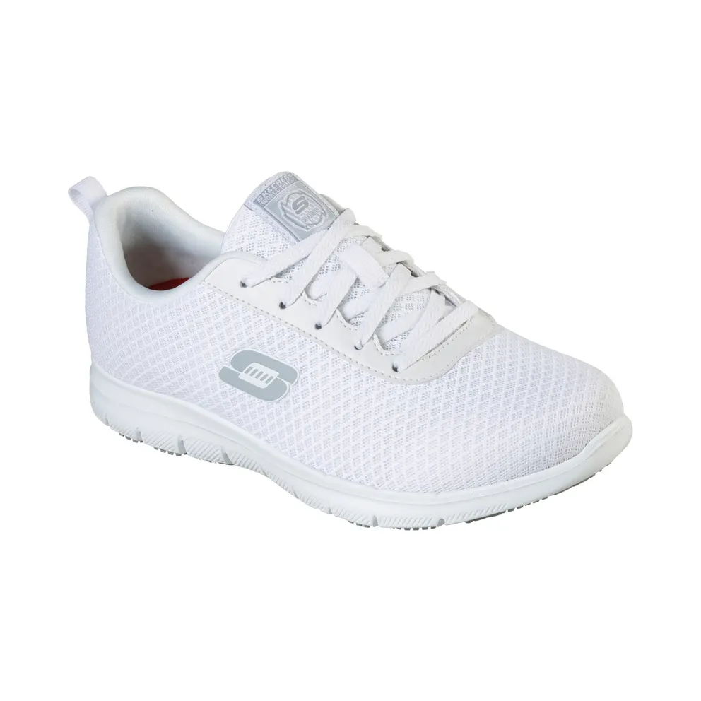Skechers Work Slip-Resistant Relaxed Fit: Ghenter – Bronaugh Sneaker White
