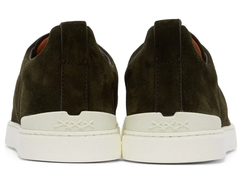 Ermenegildo Zegna Grey Suede Triple Stitch Sneakers (LHSOY-A4667X) (4)
