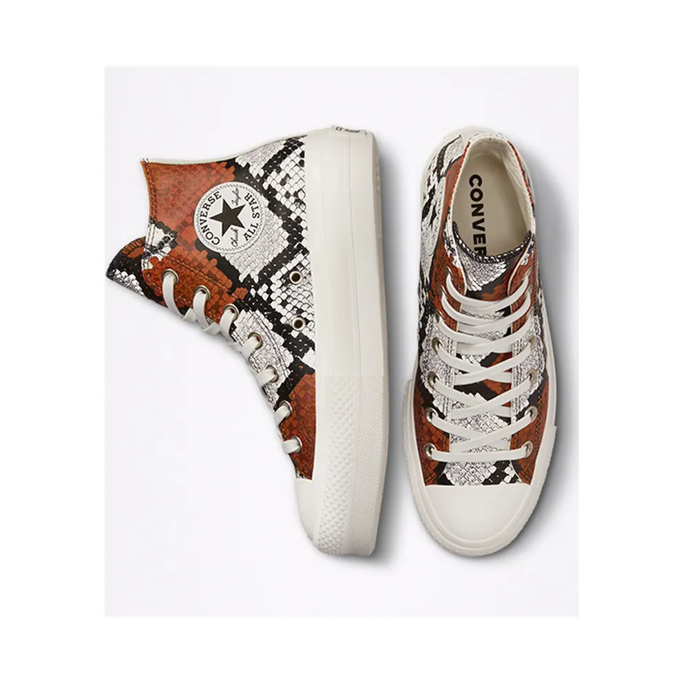 Converse Authentic Glam Platform Chuck Taylor All Star Vintage White/Black/Orange (573082C)