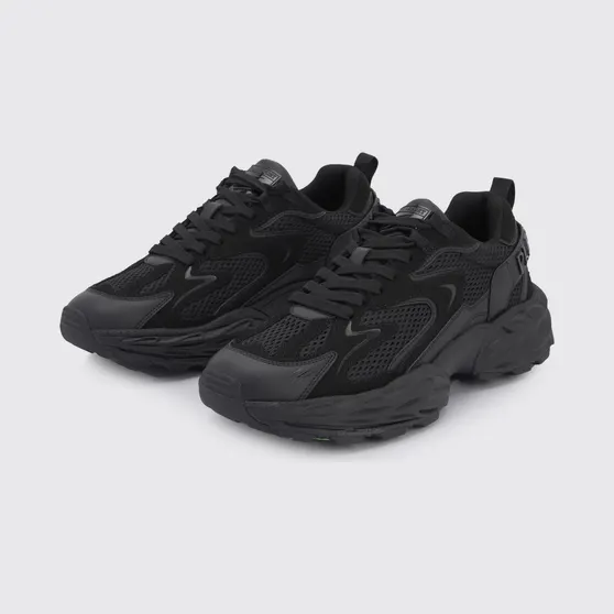 Plein Sport Pulse X Mesh and Leather Sneakers Black (SAFSUSC0931STE003N0202)