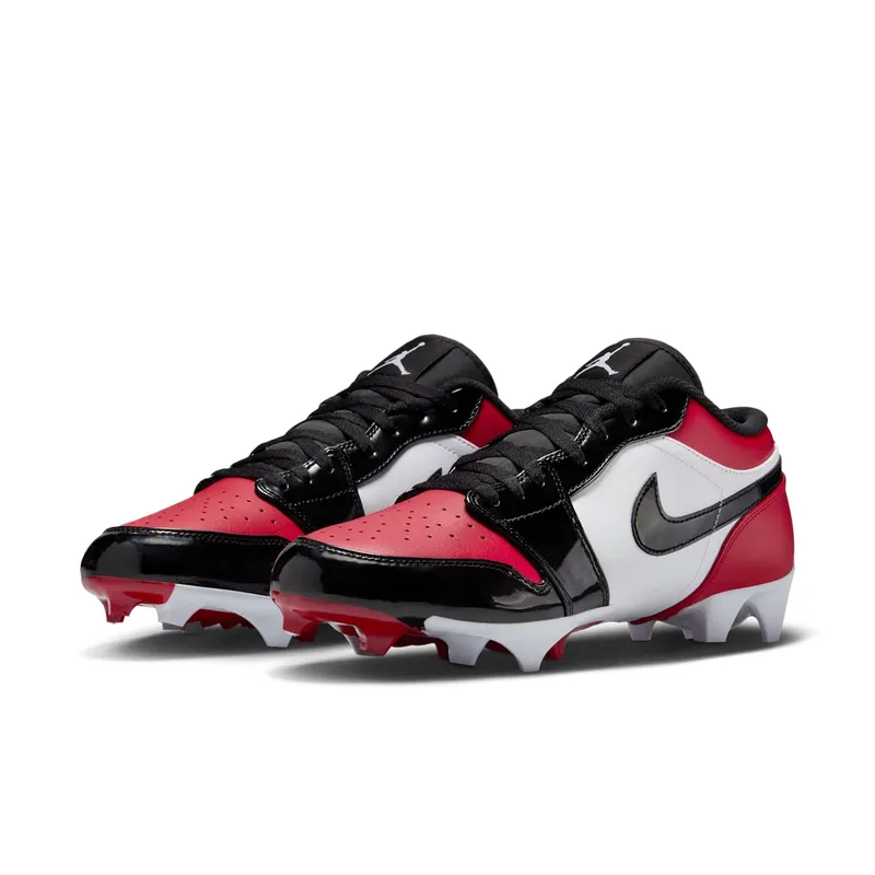 Air Jordan 1 Low TD Cleat Patent “Bred Toe” (FJ6245-601)