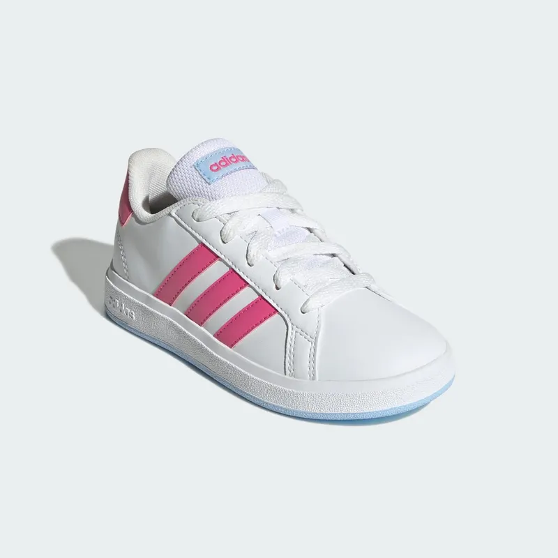 Adidas Grand Court Lifestyle Tennis Lace-Up Cloud White / Pulse Magenta / Glow Blue (JI0971)