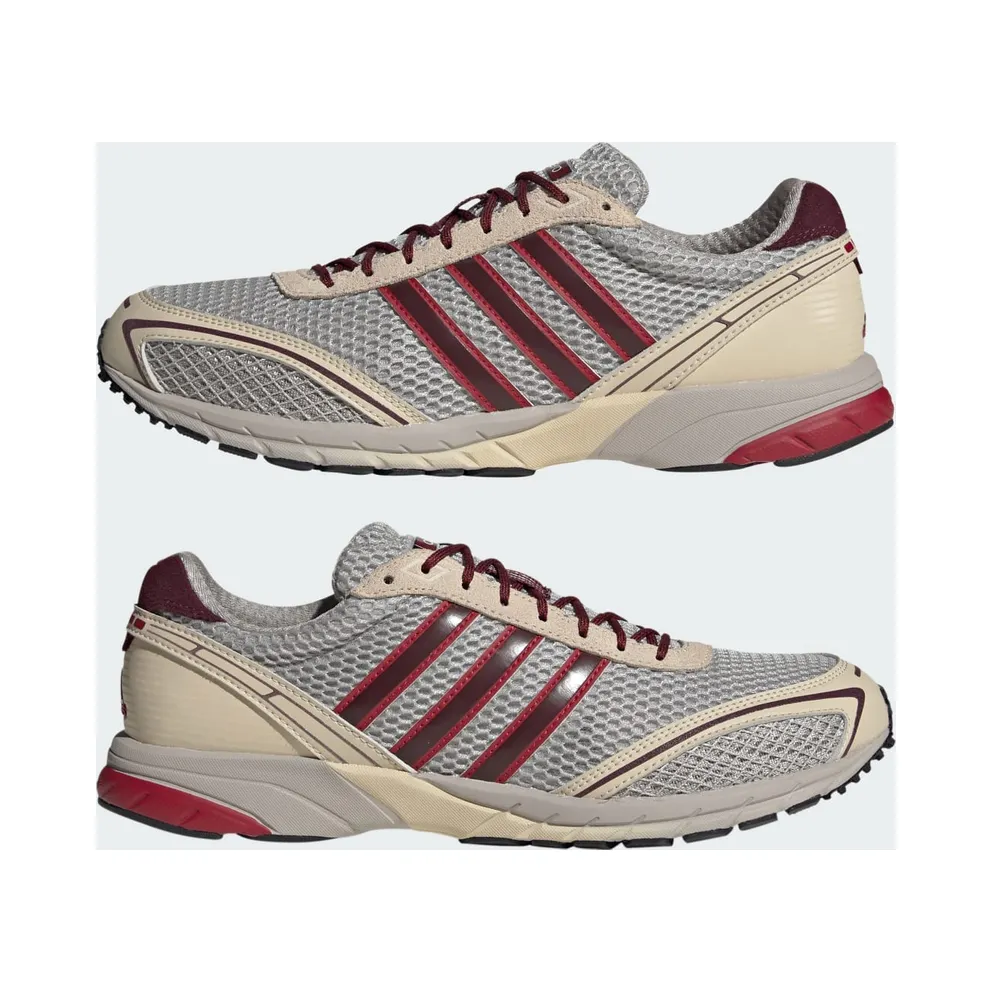 adidas Adizero Adios OG “Clear Granite / Maroon / Team Victory Red” (KI6185)