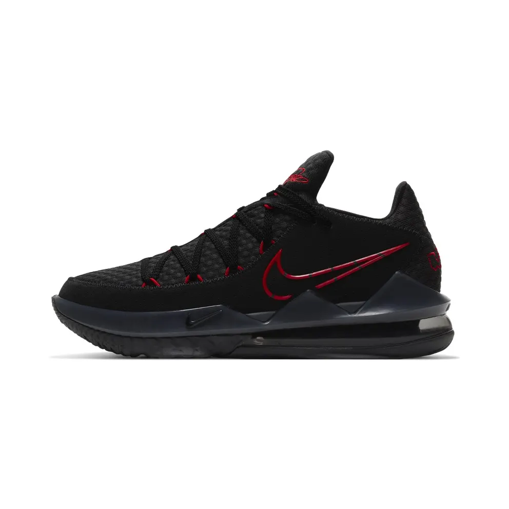 Nike LeBron 17 Low Black Red Dark Grey Black/University Red-Dark Grey (CD5007-001)
