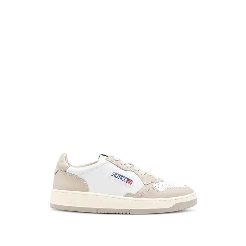 Autry Medalist Panelled Leather “White/Neutrals” (AULM WB67)