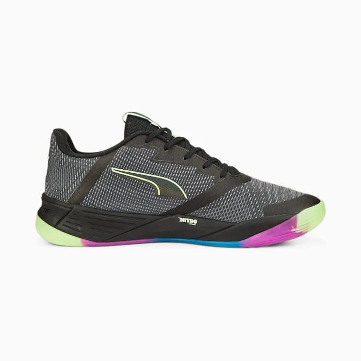 Puma Accelerate Turbo Nitro II handbalschoenen Black/Blue (10687601)