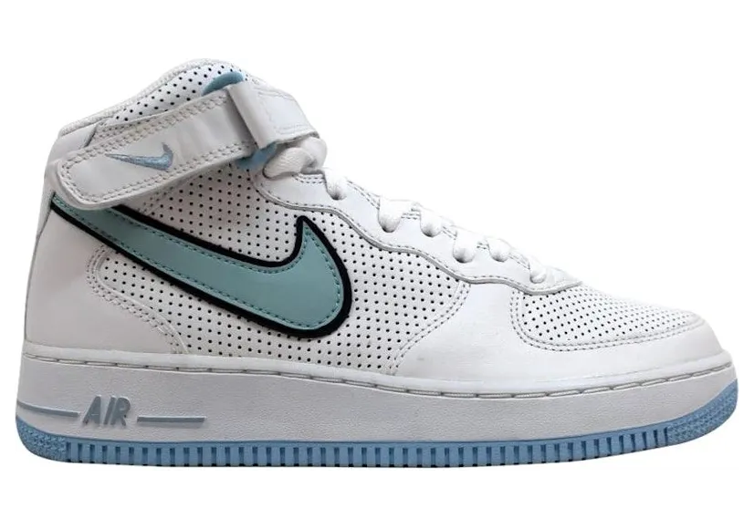 Nike Air Force 1 Mid White/Ice Blue-Black (308915-141)
