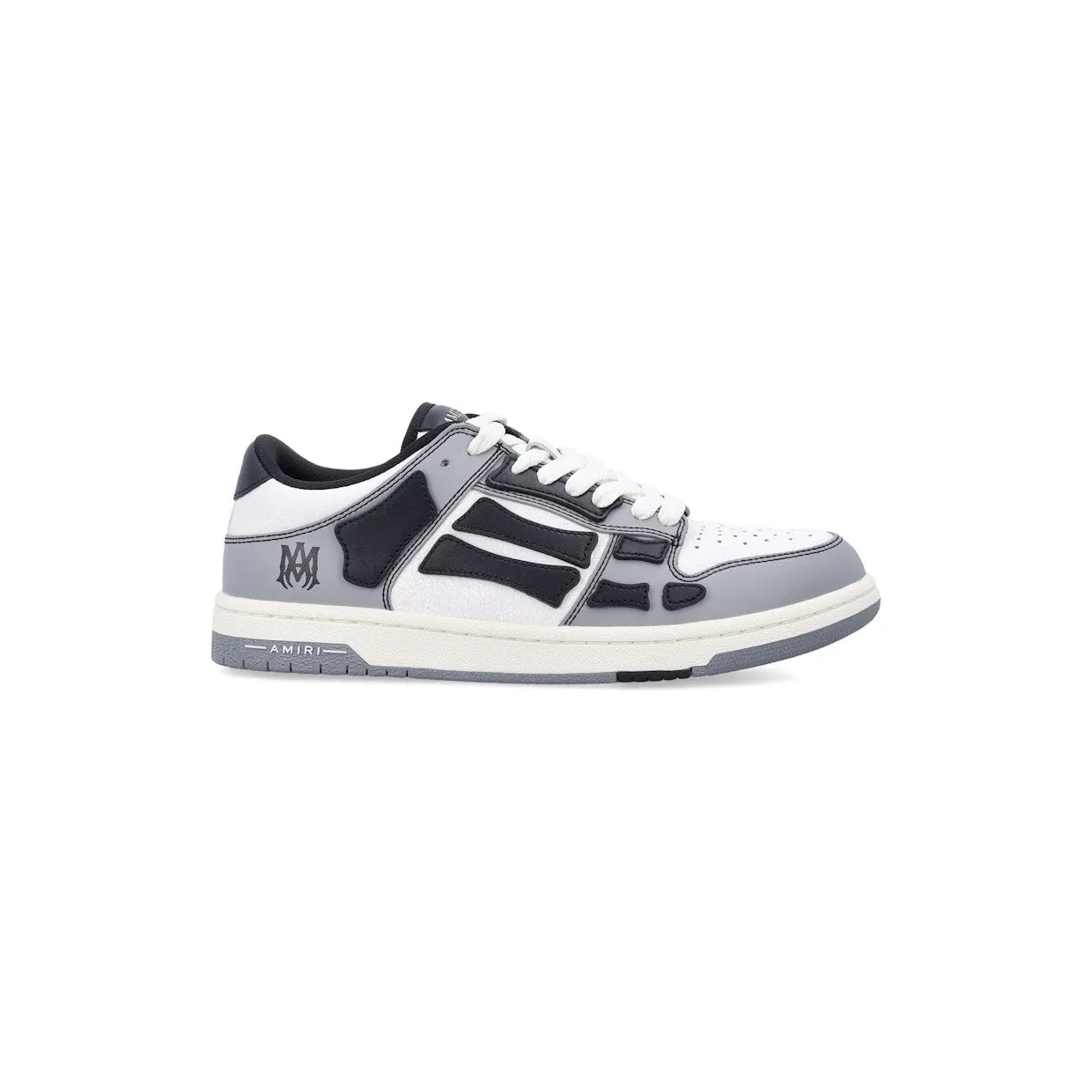 AMIRI Skel Top Low Varsity Grey Black (AWFOSR1062-001)
