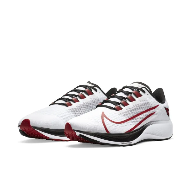Nike Air Zoom Pegasus 37 Arizona Cardinals White/Pure Platinum-Black-Tough Red (CZ5440-100)