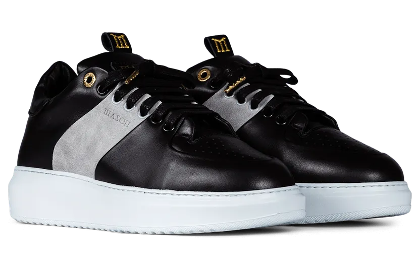 Mason Garments Roma Classic Leather Grey Schwarz (FW19-34D)
