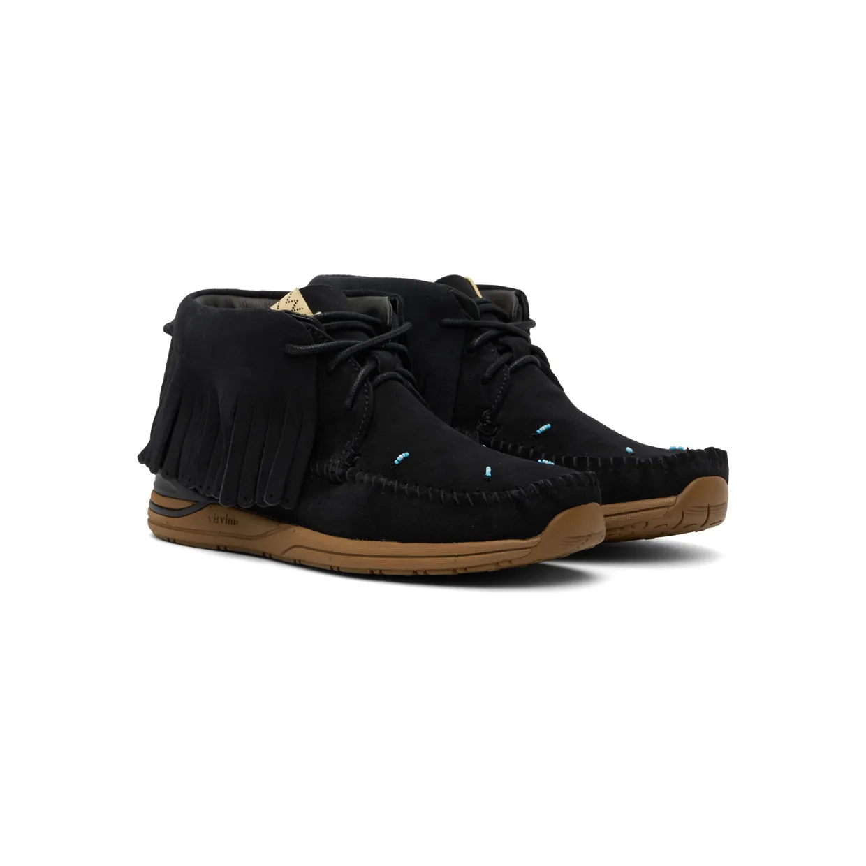 Visvim Black Suede Fringed Sneakers (122202002001) (4)