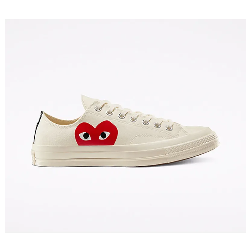 Converse Chuck 70 Low Top x Comme des Garcons Play CDG – White (150207C)