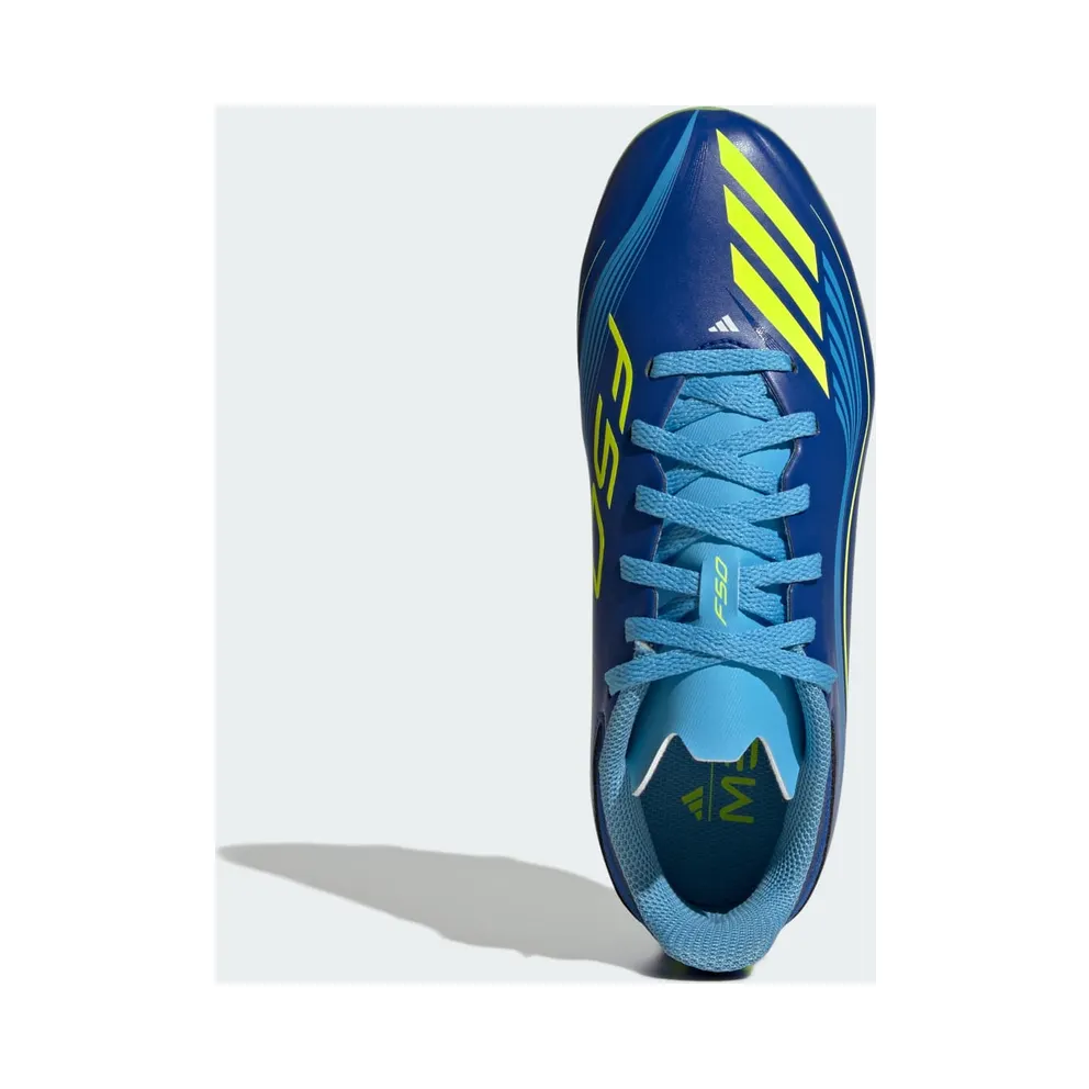 adidas F50 Messi League Firm/multi-ground Boots Kids “Royal Blue / Solar Yellow / Semi Blue Burst” (JP7455)