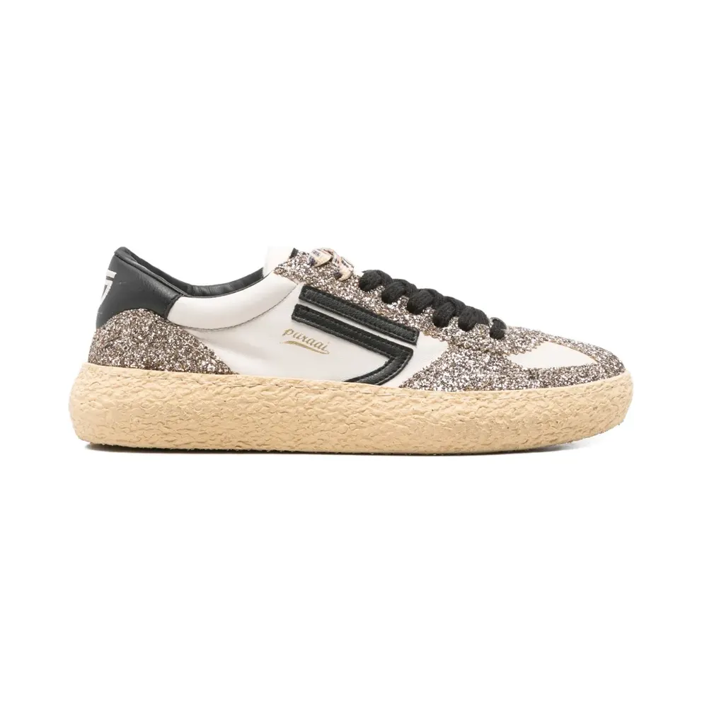 Puraai with glitter vlak – White (PU101V036)